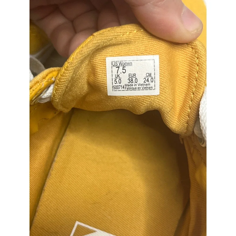Vans Ward‎ Low Top Mustard Yellow Canvas Skate Shoes Womens 7.5 500714